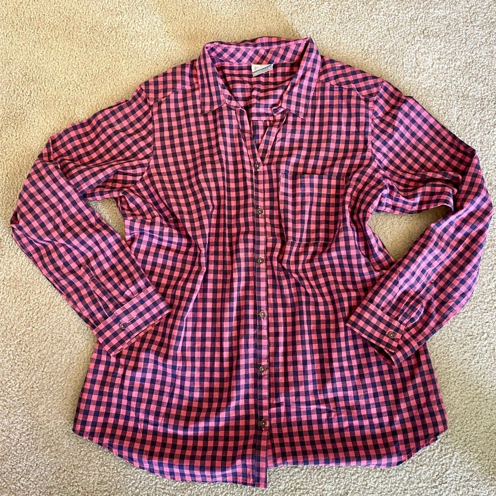 Columbia Women's Button Up Gingham Check Shirt